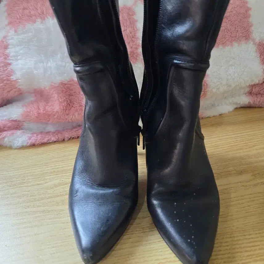 [BUNJANG] Women's Black Leather Boots / (중고) 여성 부츠