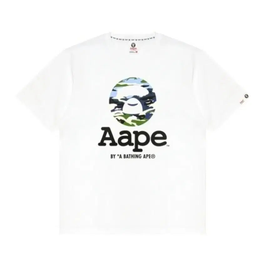 [BUNJANG] AAPE Graphic Short Sleeve T-Shirt White / [L] AAPE 에이프 그래픽 반팔 티셔츠 화이트