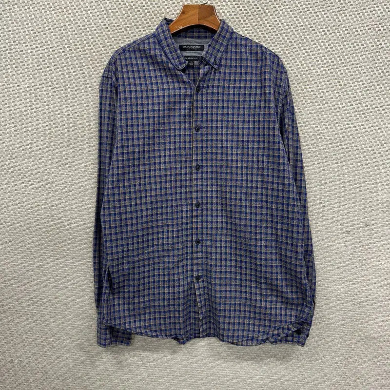 [BUNJANG] Banana Republic Check Shirt M / 바나나리퍼블릭 체크 셔츠 M H01196