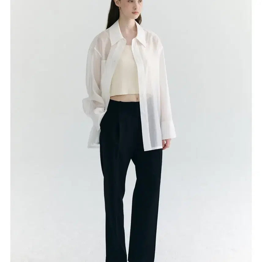 [BUNJANG] Frontrow Drama Signature Pleats Straight Pants / 프론트로우 드라마시그니처   플리츠 스트레이트 팬츠