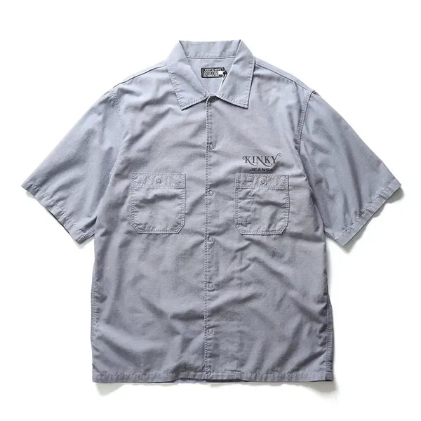 [BUNJANG] HYSTERIC GLAMOUR KINKY JEANS Engineer Chambray Short Sleeve Shirt XL / HYSTERIC GLAMOUR KINKY JEANS Shirt