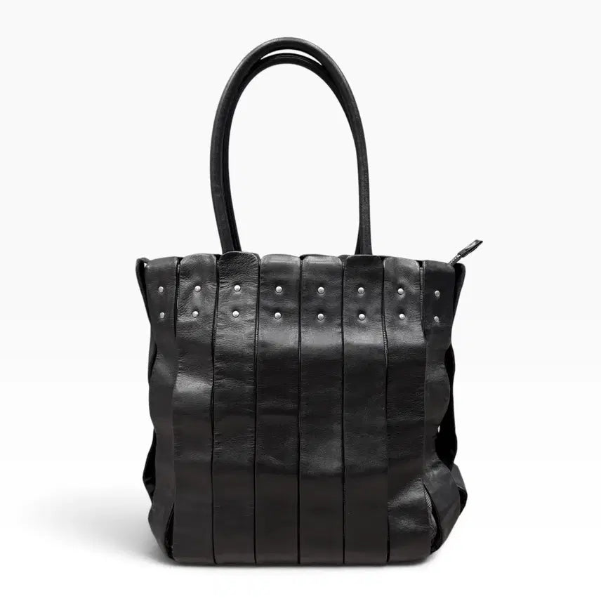[BUNJANG] Yohji Yamamoto Y's Accs Leather Houndstooth Tote Shoulder Bag / 요지 야마모토 레더 숄더백 토트백 / Yohji Yamamoto Ys accs Leather Tote Bag, Shoulder Bag