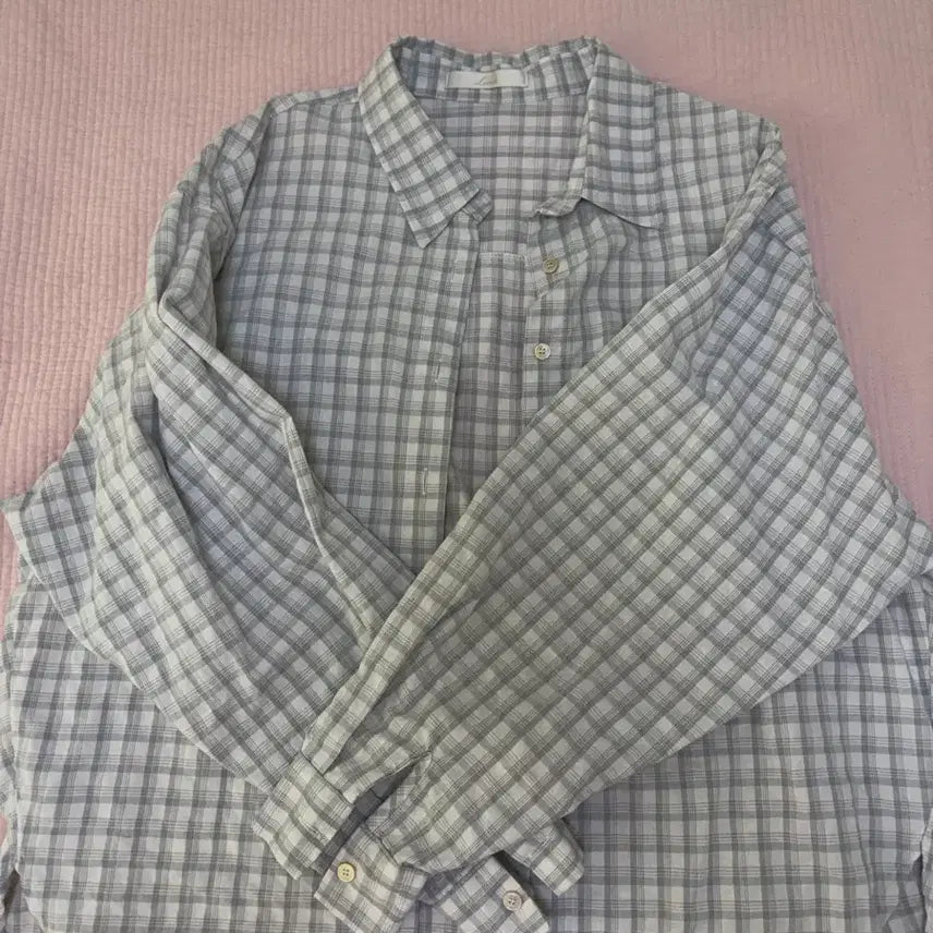 [BUNJANG] SHIRLS Lia Check Shirt Mint / 샵리즈 리아 체크 셔츠 민트