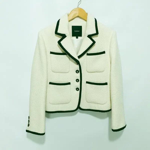 [BUNJANG] Lookast Suzy Combo Tweed Jacket / 룩캐스트 수지 콤비 트위드 자켓 M_W0783