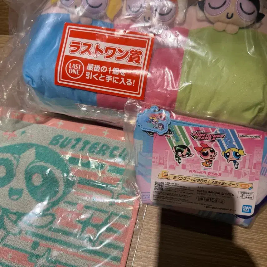 [BUNJANG] Powerpuff Girls Kuji Last One Towel Pouch Bundle Set / 파워퍼프걸 쿠지 라스트 원 + 타월 + 파우치 일괄