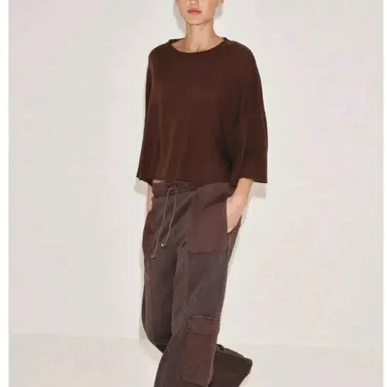 [BUNJANG] Zara Cotton Linen Cape T-Shirt / 자라 코튼 린넨 케이프티셔츠