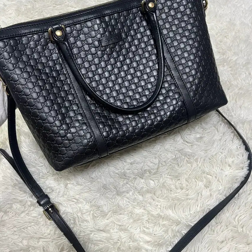 [BUNJANG] Gucci Micro Guccissima Shoulder Bag Black / 구찌 마이크로시마 크로스백 숄더백 블랙