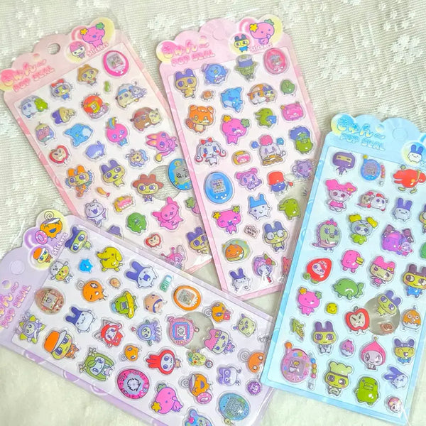 [BUNJANG] Tamagotchi 3D Holographic Sticker Set / 다마고치 스티커 3D 입체 봉봉드롭씰