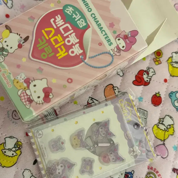 [BUNJANG] Sanrio Kuromi Mini Bonbon Drop Sticker Keychain / 산리오 쿠로미 미니봉봉드롭 스티커 키링