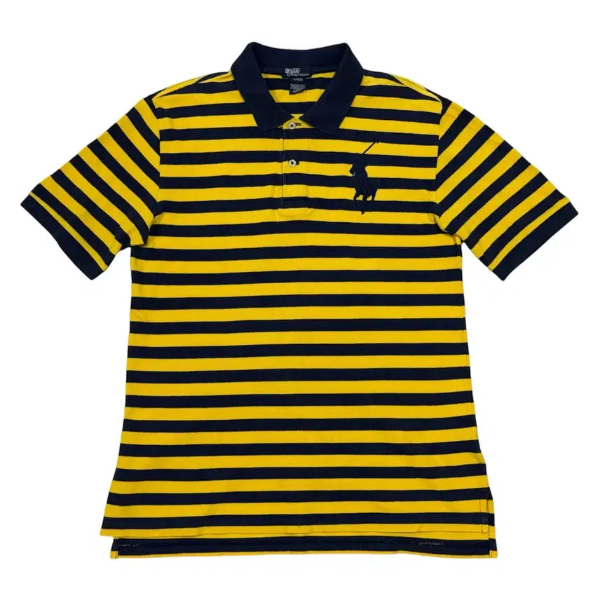 [BUNJANG] Polo Ralph Lauren Big Pony Stripe Collar Short Sleeve T-Shirt XL / 폴로 랄프로렌 빅포니 스트라이프 카라 반팔티