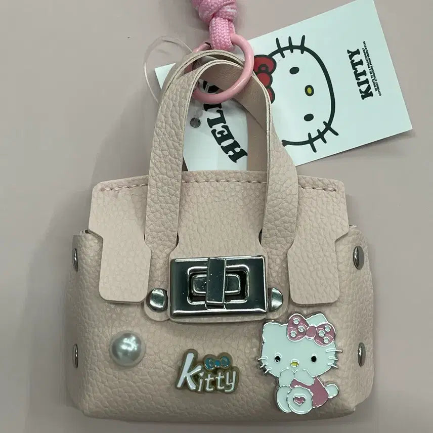 [BUNJANG] Sanrio Hello Kitty Mini Leather Bag Charm / 산리오 헬로키티 키티 미니백 미니 가죽 가방 키링 연핑크