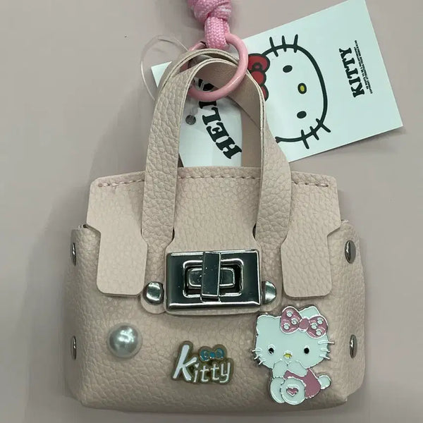 [BUNJANG] Sanrio Hello Kitty Mini Leather Bag Charm / 산리오 헬로키티 키티 미니백 미니 가죽 가방 키링 연핑크
