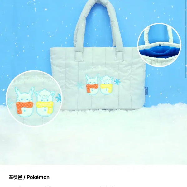[BUNJANG] Pokémon Store Winter Days Padded Bag Tote Bag / 포켓몬스토어 윈터데이즈 패딩백