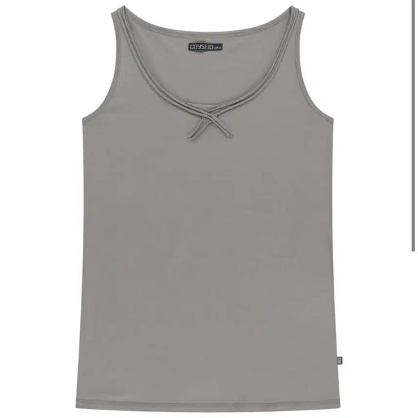 [BUNJANG] COYSEIO 038 Raw Edge Sleeveless Top Gray / COYSEIO 코이세이오 038 로우 엣지 슬리브리스 그레이