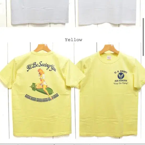 [BUNJANG] Buzz Rickson Yellow Graphic T-Shirt / 버즈릭슨 티셔츠 옐로우컬러
