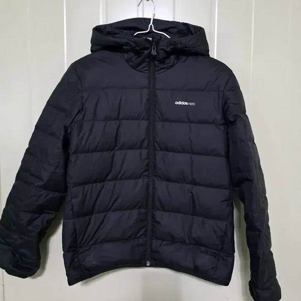 [BUNJANG] Adidas Neo Lightweight Padded Jumper Black / 아디다스 네오 경량 패딩 점퍼 블랙