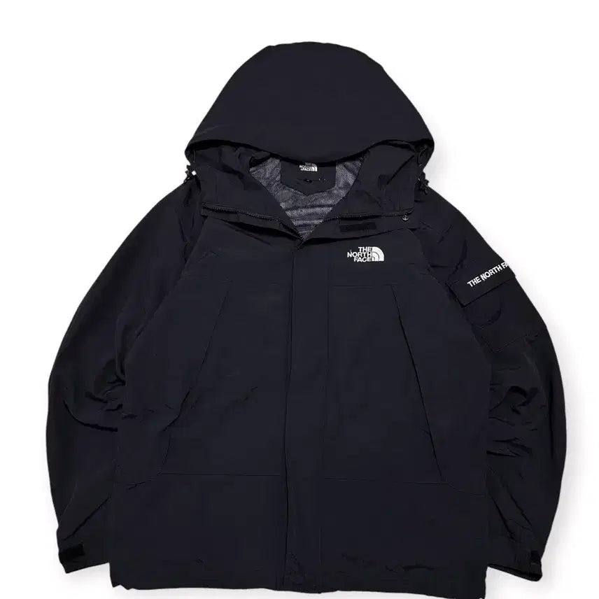 [BUNJANG] The North Face Pocket Logo Windbreaker Black / 노스페이스 포켓로고 블랙 바람막이