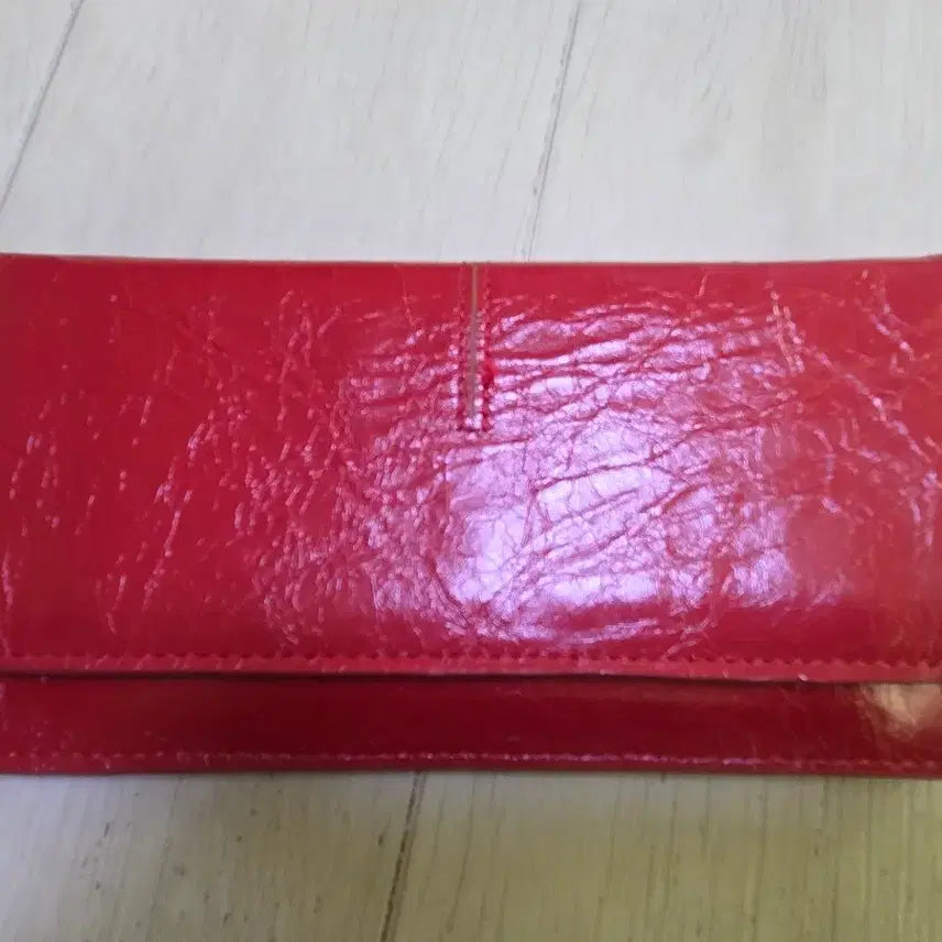[BUNJANG] Red Leather Long Wallet for Women / 레드 여성 장지갑