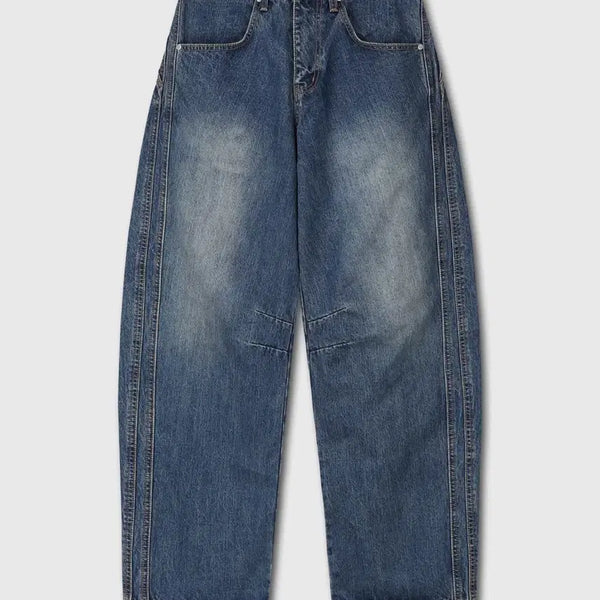 [BUNJANG] DIVEIN Wide Curved Denim Pants Size 1 / 다이브인 와이드 커브드 데님 팬츠 1사이즈