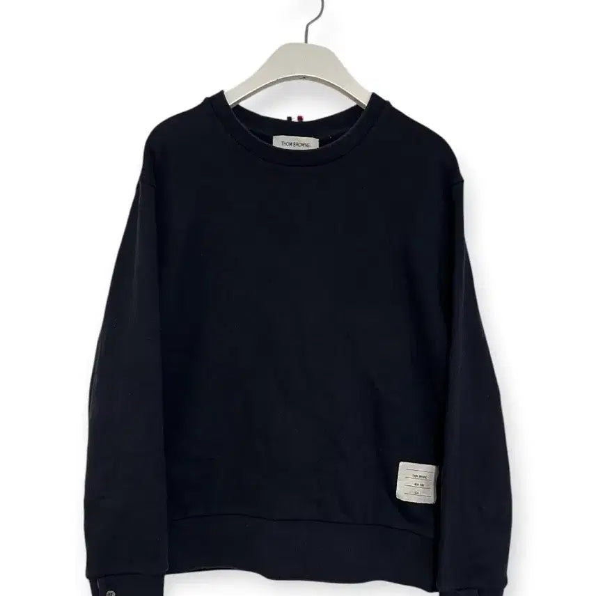 [BUNJANG] Thom Browne Navy Sweatshirt with Three Stripes / 톰브라운 백삼선 네이비 맨투맨
