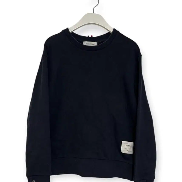 [BUNJANG] Thom Browne Navy Sweatshirt with Three Stripes / 톰브라운 백삼선 네이비 맨투맨