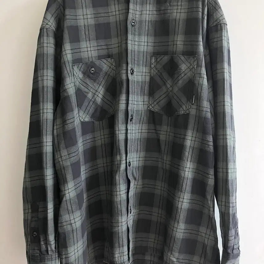 [BUNJANG] Neighborhood 22AW Flannel Check LS Shirt Black L / 네이버후드 22AW 체크셔츠 블랙 L