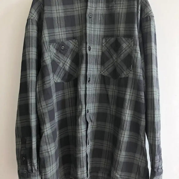 [BUNJANG] Neighborhood 22AW Flannel Check LS Shirt Black L / 네이버후드 22AW 체크셔츠 블랙 L