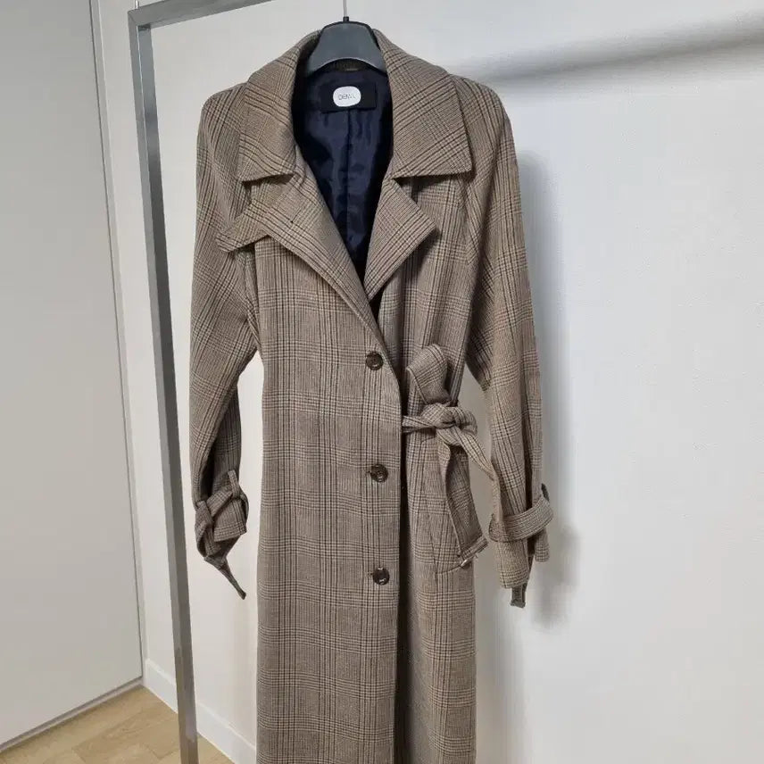 [BUNJANG] Dewl Checked Trench Coat / 정품 DEWL 체크 트렌치코트  (핏 넘 예뻐요)