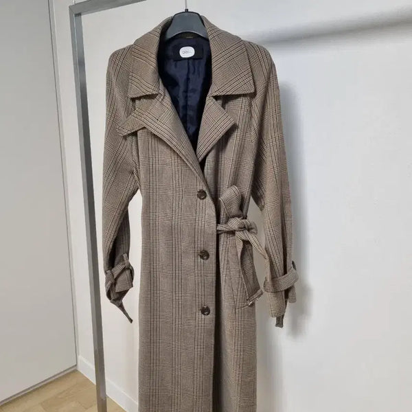 [BUNJANG] Dewl Checked Trench Coat / 정품 DEWL 체크 트렌치코트  (핏 넘 예뻐요)