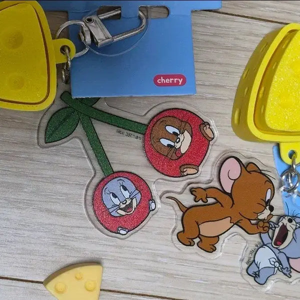 [BUNJANG] Daiso Tom and Jerry Clicker Keychain (Cherry) / 다이소 톰과 제리 클리커 키링 (체리 외)