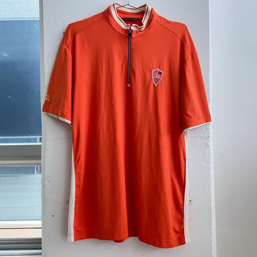 [BUNJANG] Louis Castel Half Zip Short Sleeve T-Shirt / (L) 루이까스텔 반집업 반팔 티셔츠
