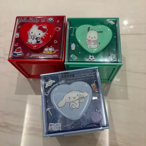[BUNJANG] Sanrio Pochacco Heart Drawer Box / 산리오 헬로키티 포차코 시나모롤 하트 서랍함