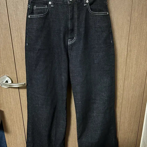 [BUNJANG] BRONN Wide Fit Straight Black Denim Pants M / (미착용)BRONN 브론 와이드핏 스트레이트 흑청 데님 팬츠 M