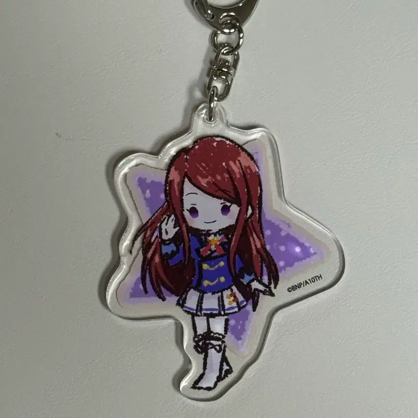 [BUNJANG] Aikatsu! Purple Acrylic Keyring / 아이엠스타 아이카츠 팝업 보라 아크릴 키링