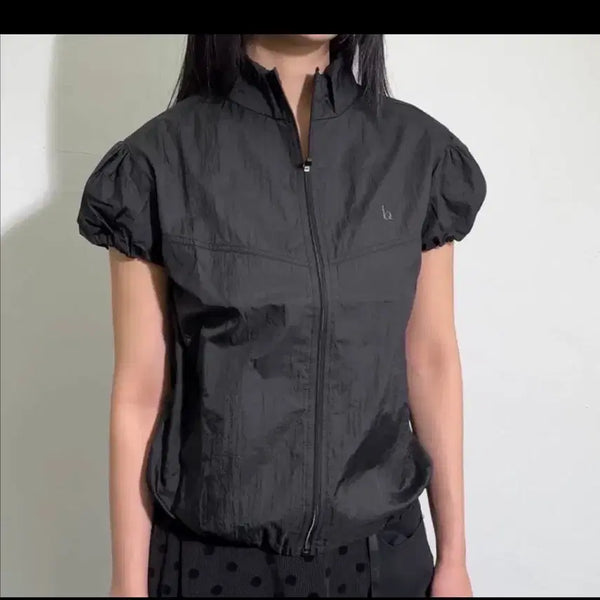 [BUNJANG] Helene Paris Nylon Shirring Half Vest / 헬레네파리스 나일론 셔링 하프 베스트