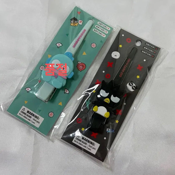 [BUNJANG] Sanrio Hangyodon / Badtz-Maru Long Hair Clip Set / 산리오 한교동 / 배드바츠마루 롱 헤어집게