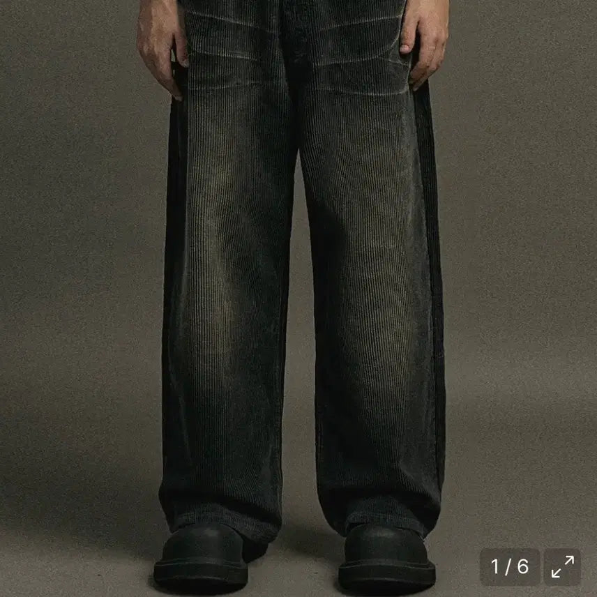 [BUNJANG] Analocord Brush Corduroy Pants Charcoal L / 어널러코드 브러쉬 코듀로이 팬츠 (차콜) L