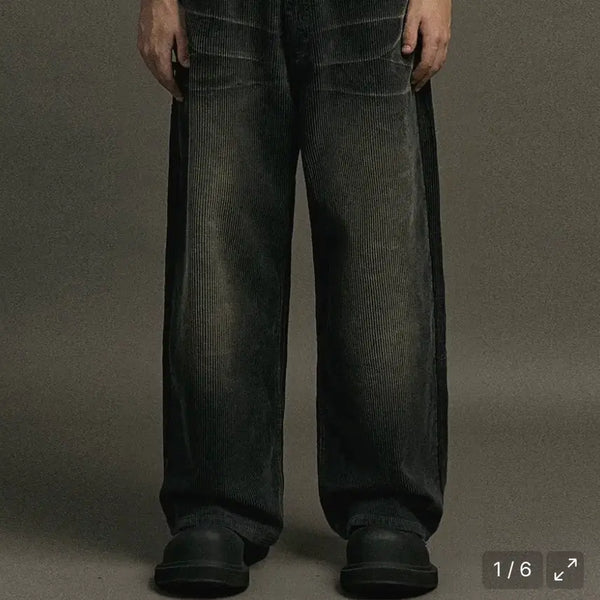 [BUNJANG] Analocord Brush Corduroy Pants Charcoal L / 어널러코드 브러쉬 코듀로이 팬츠 (차콜) L