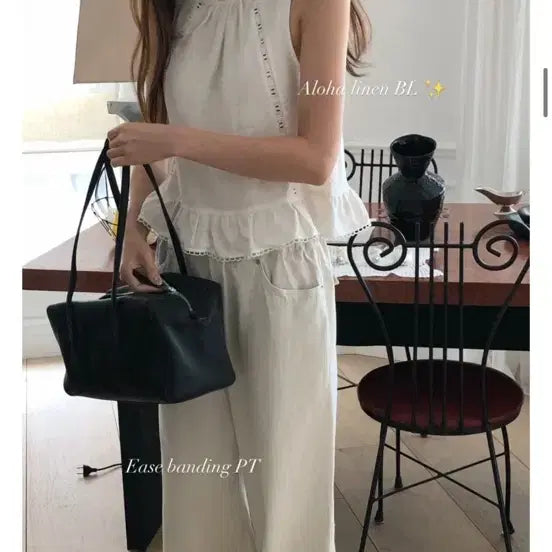 [BUNJANG] Forest Aloha Linen Sleeveless Blouse - New / 도매택 포레스트 forest 아로하 린넨 나시 블라우스 새상품