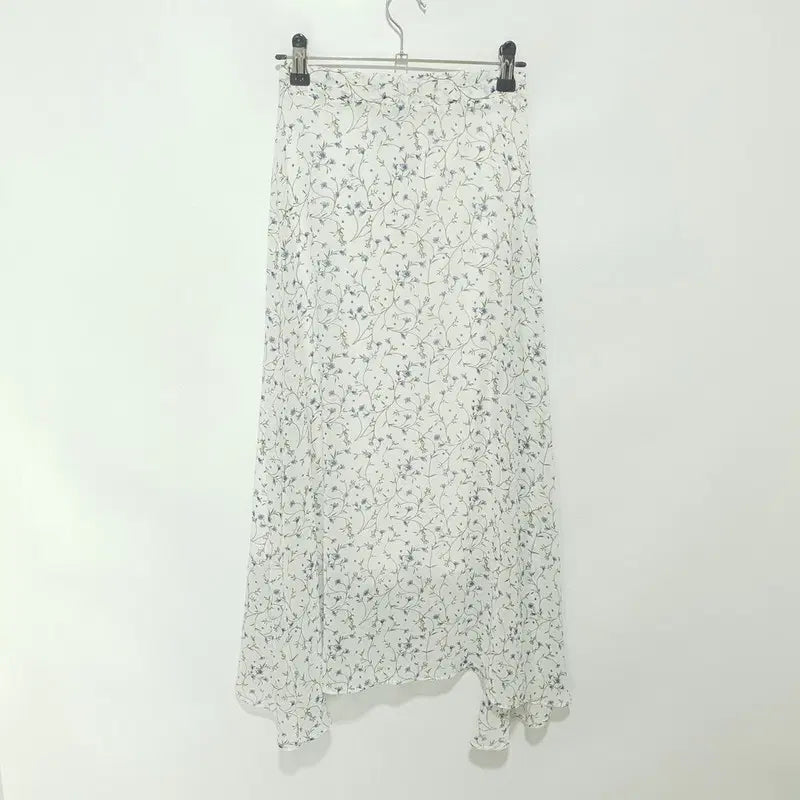 [BUNJANG] Floral Skirt with Back Banding / 뒷밴딩 플로럴 스커트 F_S2378