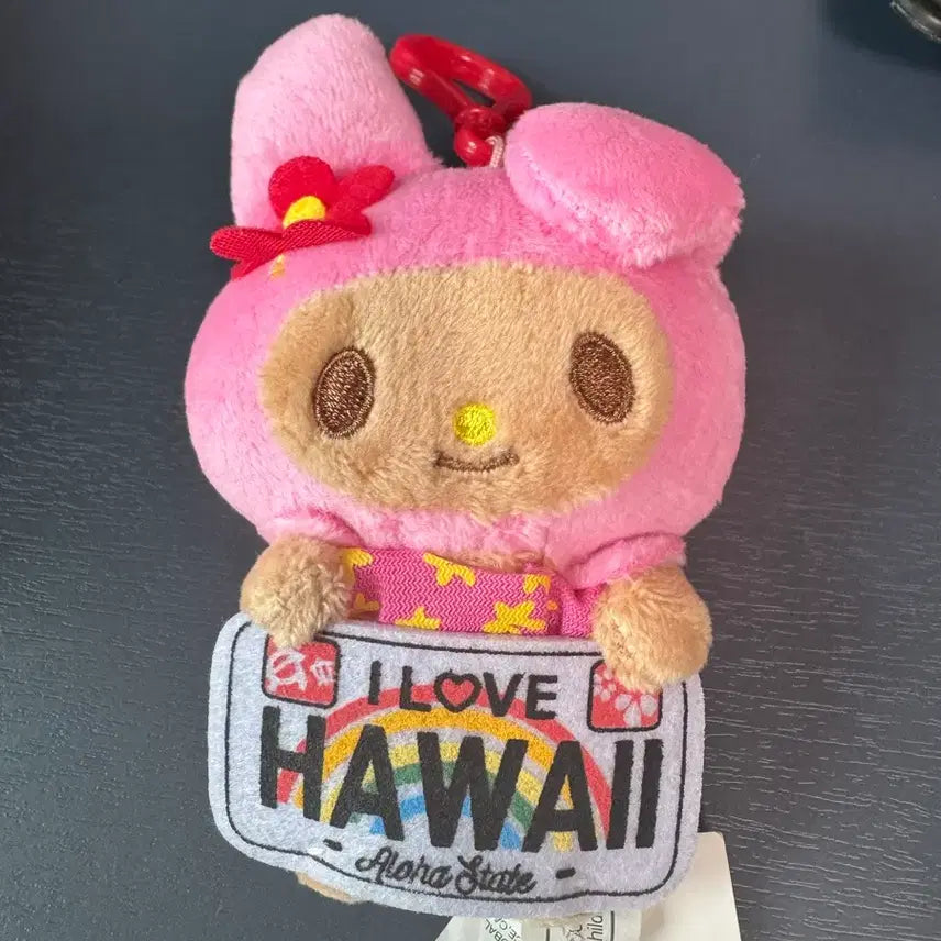 [BUNJANG] Hawaii Tanning My Melody Sign Keyring / 하와이 태닝 마이멜로디 표지판 키링