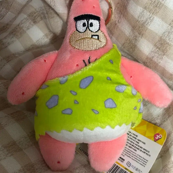 [BUNJANG] SpongeBob SquarePants Primitive SpongeBob & Patrick Star Keychain / 원시인 스폰지밥 뚱이 키링