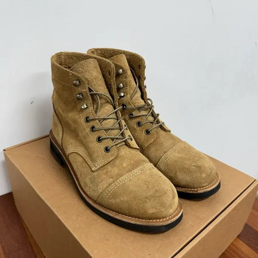 [BUNJANG] Josept Heist Collaboration Suede Work Boots Beige / 조셉트 헤이스트 워크부츠 베이지 260 아이언레인저 8083