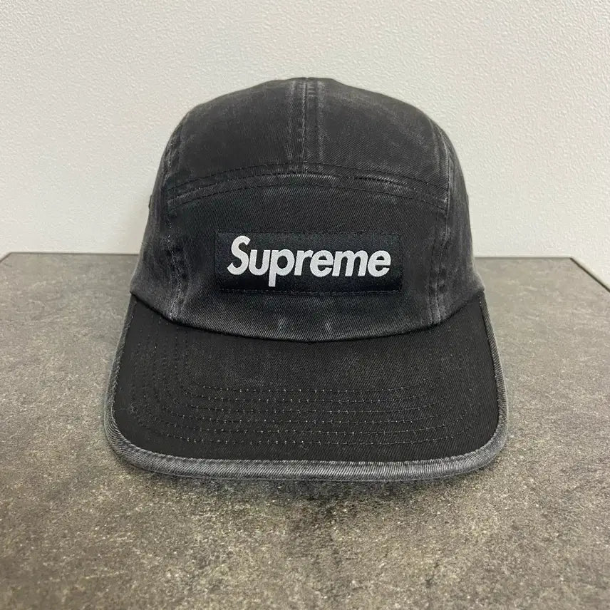 [BUNJANG] Supreme Washed Black 25SS Box Logo Camp Cap Hat / 슈프림 박스로고 캠프캡 모자 25SS 워시드 블랙