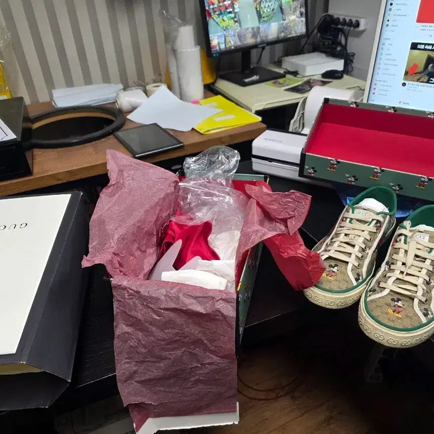 [BUNJANG] Gucci 1977 x Disney Collaboration Tennis Sneakers / 구찌테니스스니커즈 1977 x 디즈니