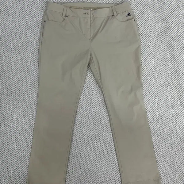 [BUNJANG] Adidas Women's Golf Pants Beige L / 아디다스 여성 골프 팬츠 베이지 L 76