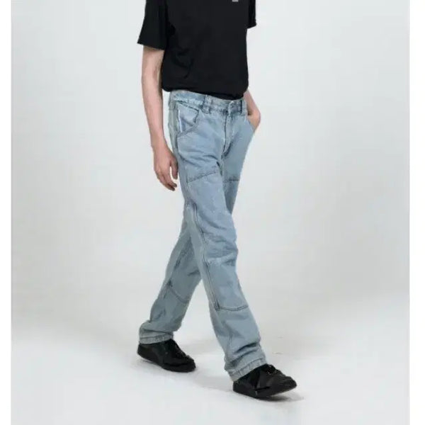 [BUNJANG] Plastic Product Denim Pants Steel Blue S / 플라스틱프로덕트 데님 팬츠 스틸블루 s