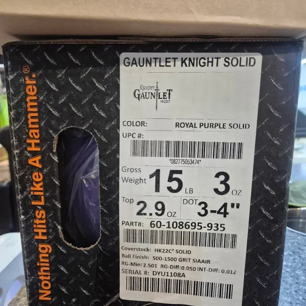 [BUNJANG] Hammer Gauntlet Night Royal Purple Solid Bowling Ball 15lbs / 햄머 건틀렛나이트 로얄퍼플 솔리드15p 새볼