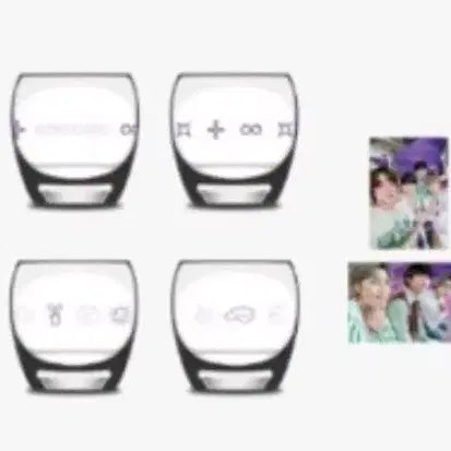 [BUNJANG] BTS 'Into the Scene' Glass Set w/ Photocard / BTS 소우주 글라스 미사용 (포카포함)