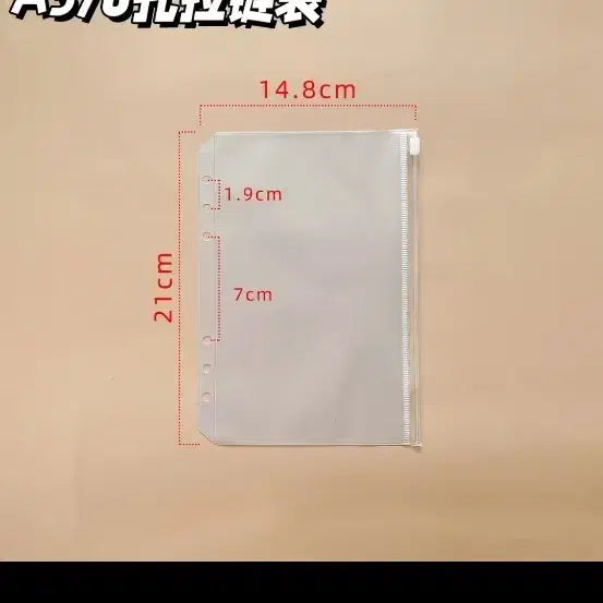 [BUNJANG] A5 6-Ring Zipper Pouch Binder Refill - 20 Pages / A5 6공 지퍼 속지 바인더 파우치 아크릴 현금챌린지 20장